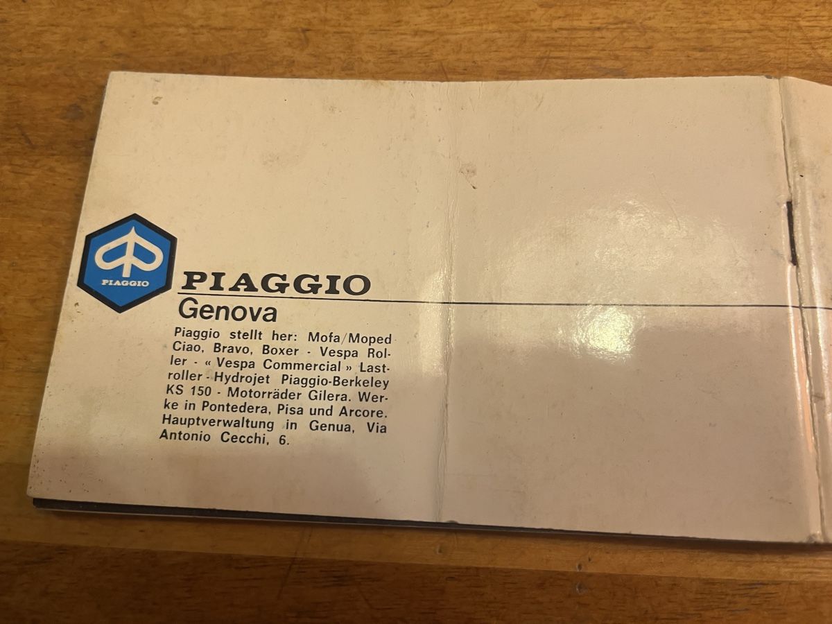 Piaggio Parti ricambio per ciclomotori: Piaggio Ciao Bravo Boxer Handbuch – Usato da Thun venduto da Cpia 2