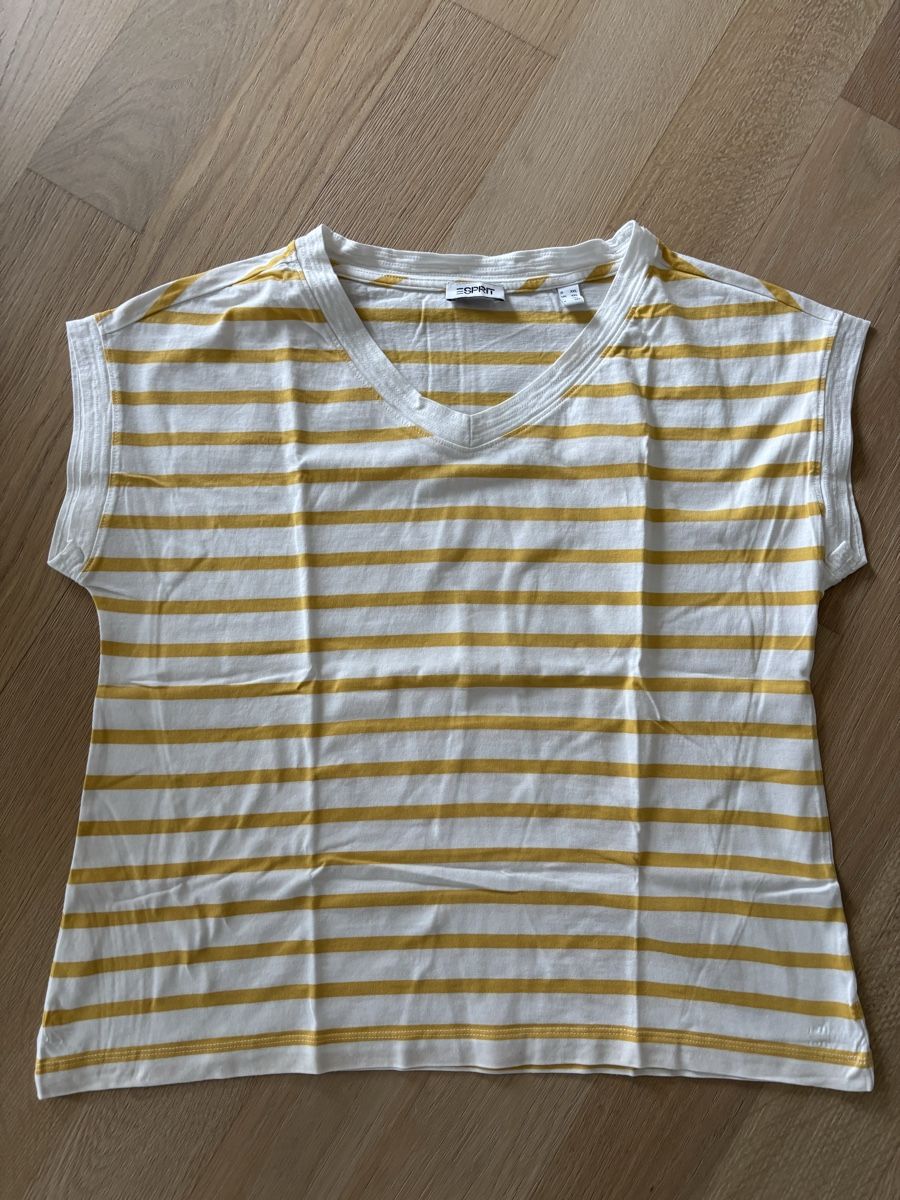 Esprit T-Shirts: Shirt gelb gestreift Esprit XXL – Gebraucht aus Gwatt (Thun) von Bioethanol01