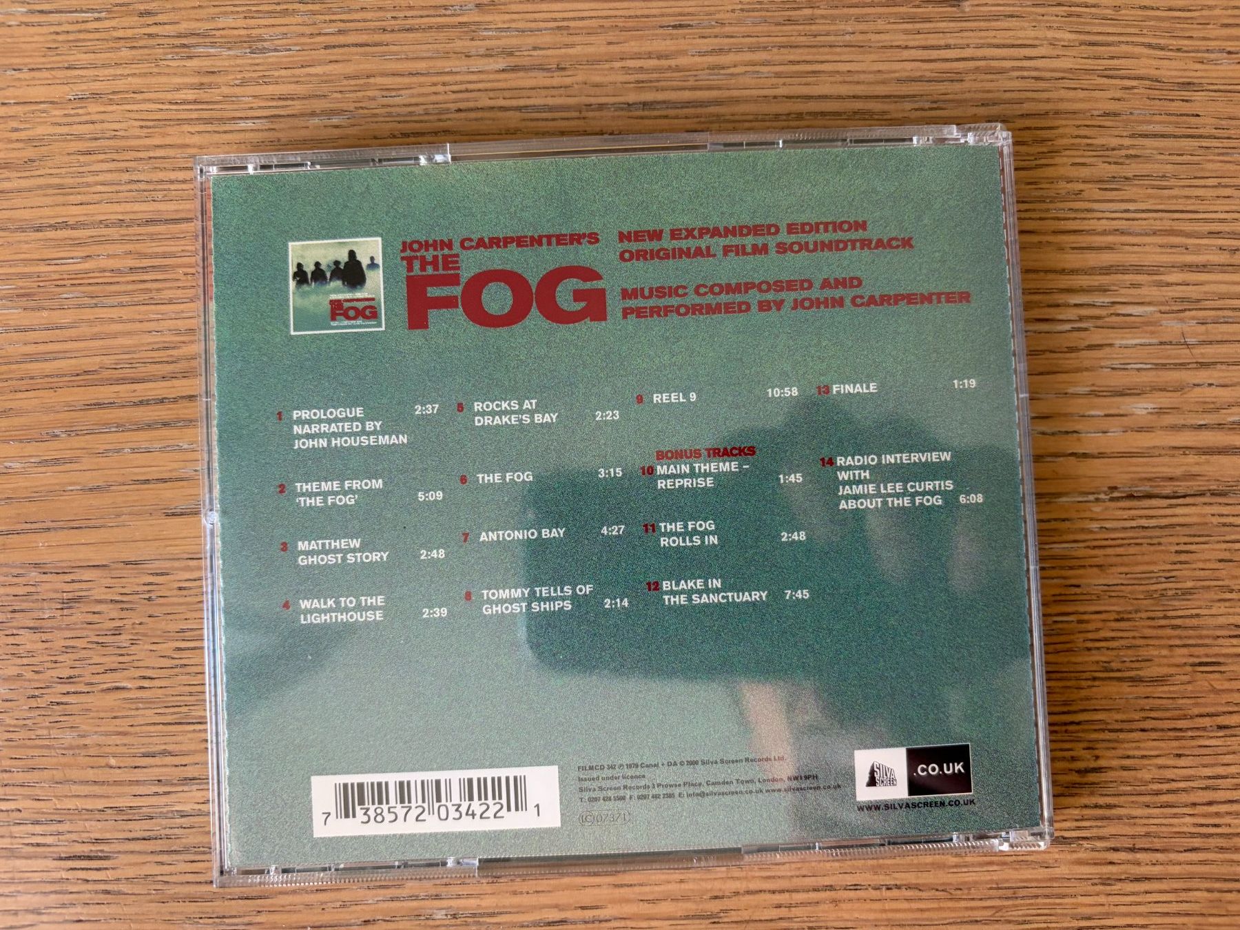 CD: CD THE FOG J0HN CARPENTER OOP – Usato da Geneve venduto da tigre69 1
