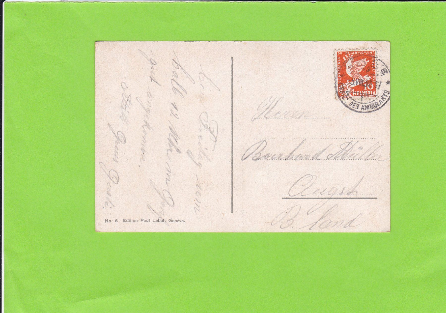 Cartoline postali: Genève-Monument – Usato da St. Peterzell venduto da neckertal 1