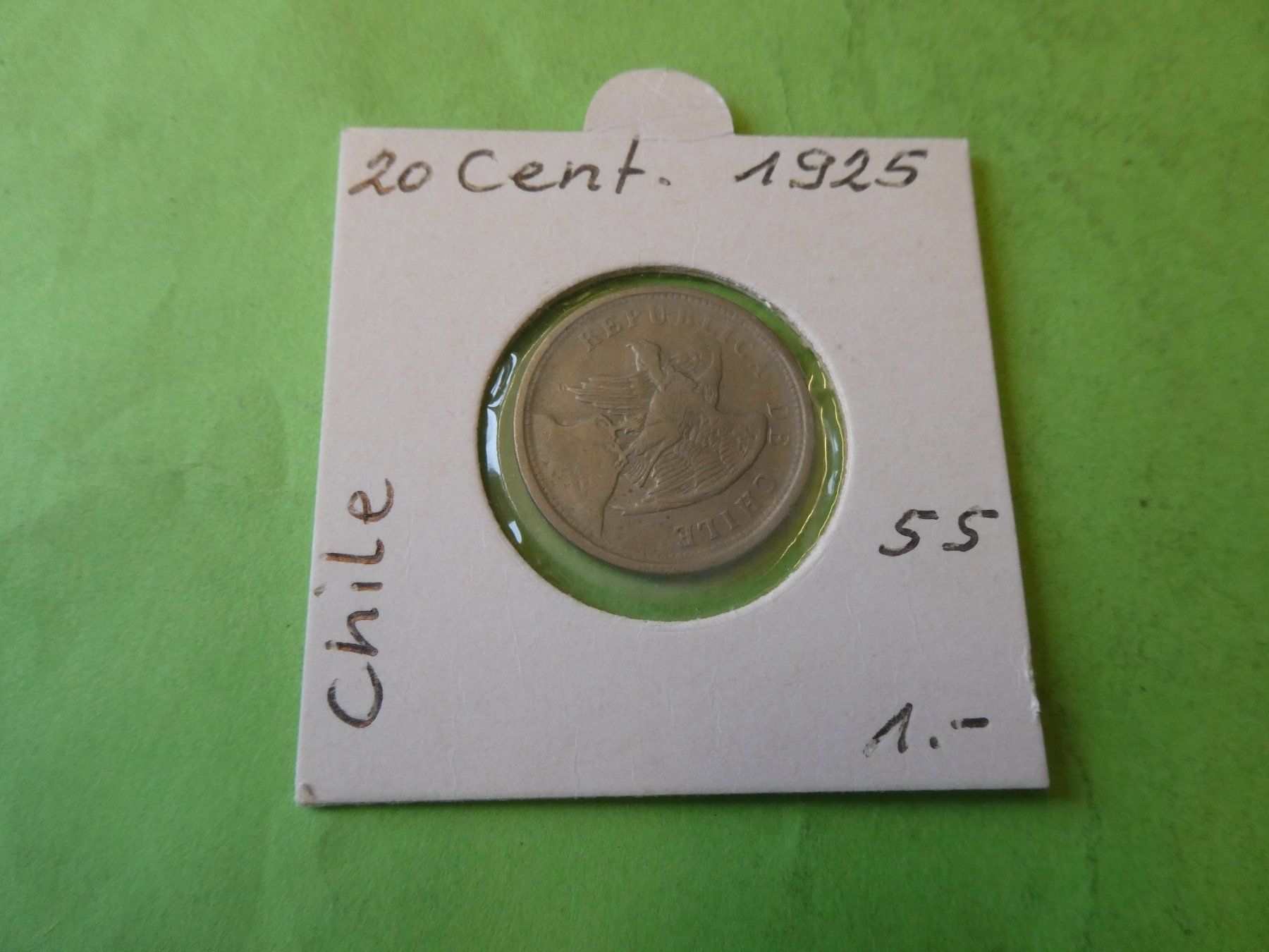 Tutti le monete: Chile 1925, 20 Centimos – Usato da Hinterforst venduto da Rohusri
