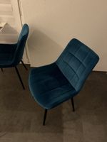 4 Esszimmerstühle aus Samt – Grün– Top Zustand