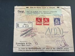R Brief 1925 nach New York super Frankatur     (G4029)