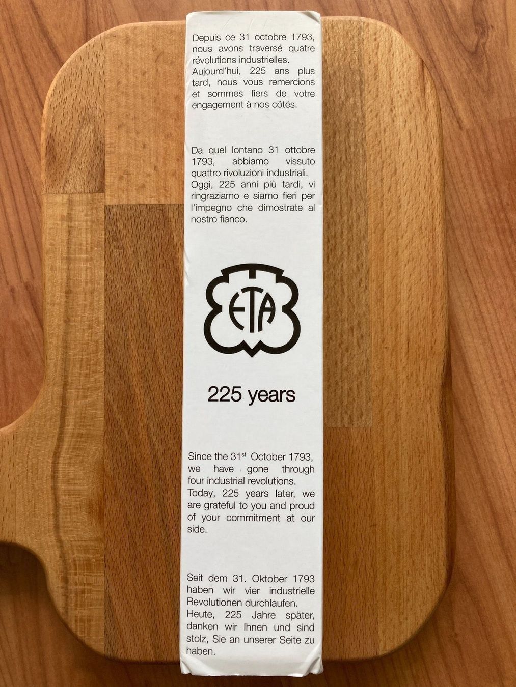 Swatch Orologi: Swatch ETA 225 years! – Nuovo e nell'imballaggio originale da Zollikofen venduto da Comcast 9