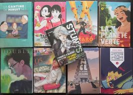 Lot de 9 mangas - Divers titres et auteurs - Neuf!