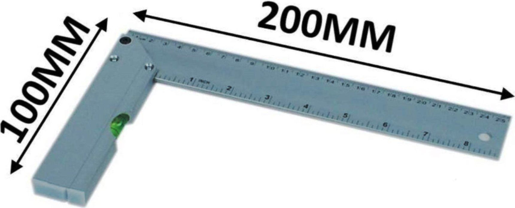 Misurare: WINKEL mit WASSERWAAGE  Grösse: 200 X 100mm – Nuovo e nell'imballaggio originale da St. Gallen venduto da schnaeppchen-preise