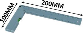 WINKEL mit WASSERWAAGE  Grösse: 200 X 100mm