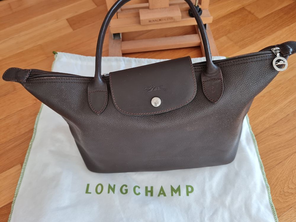 Sac Bourse Vintage JG En Simili Cuir Brun – Taille Moyenne, Anse Réglable