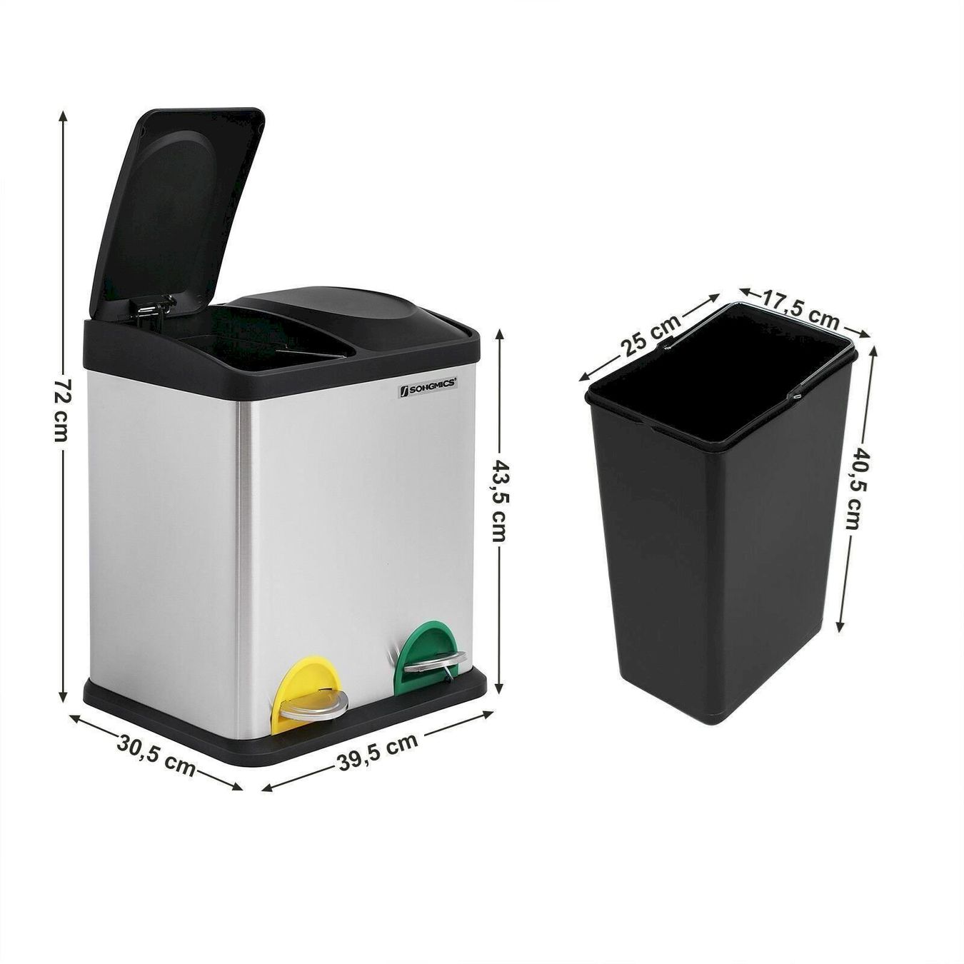 Abfalleimer: SONGMICS Mülleimer 30L Abfalleimer – Neu und originalverpackt aus Bottighofen von zaap 5