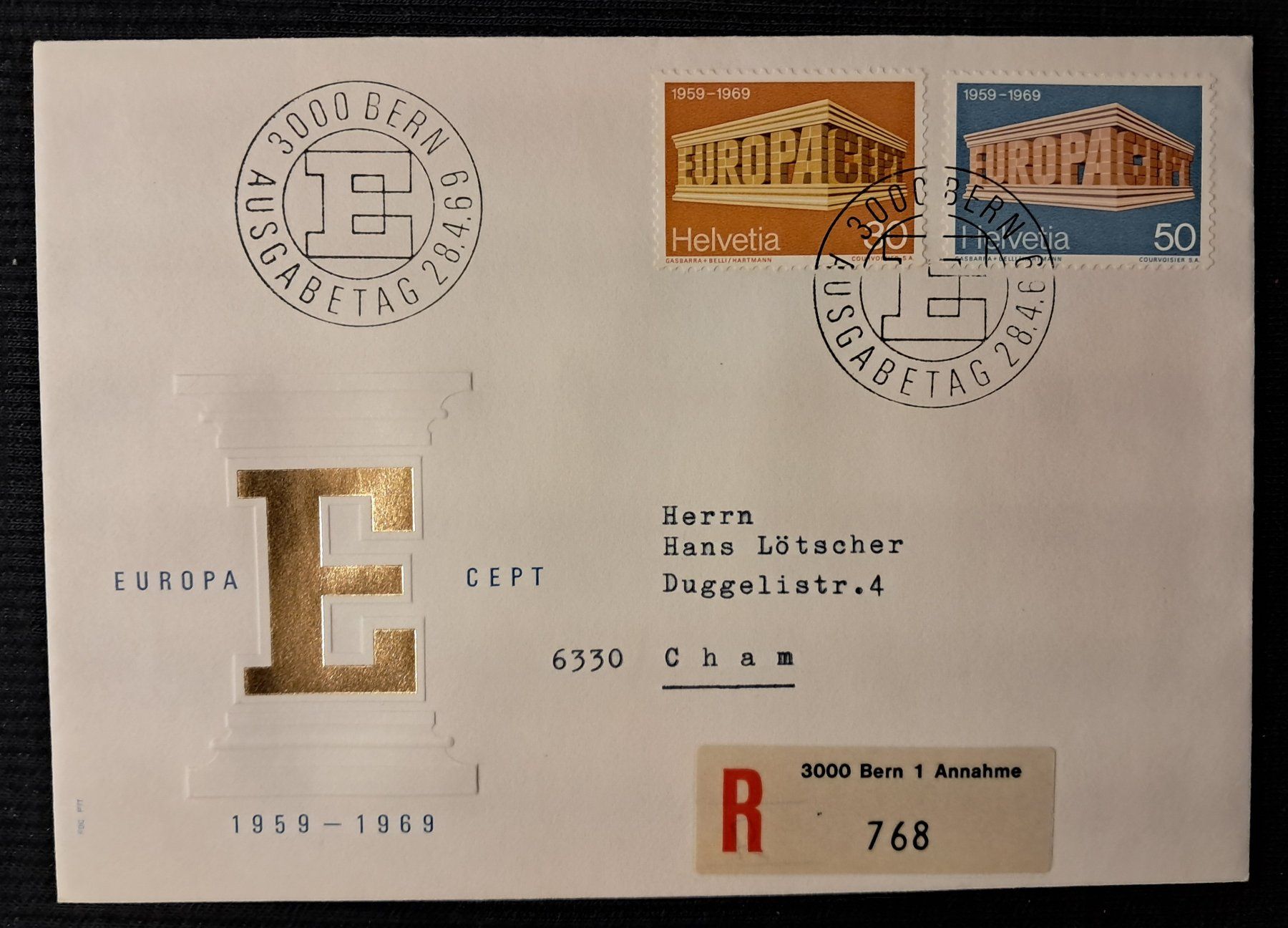 Alle Briefmarken: R-FDC - ET 28.4.69 BERN – Gebraucht aus Ponto Valentino von giorgia06
