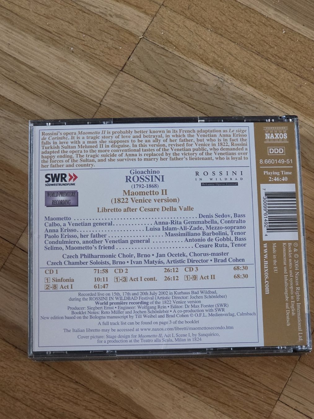CDs: 3CDs: Rossini Maometto II – Gebraucht aus Aesch BL von immon 1