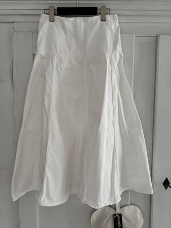 Jeans Jupe weiss, A-Linie, Gr. 34