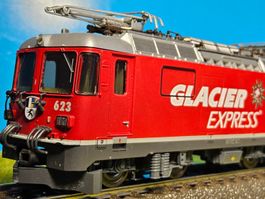 RhB Werbe Lok Glacier Express __ Spur H0 _ digital AC _ Bemo
