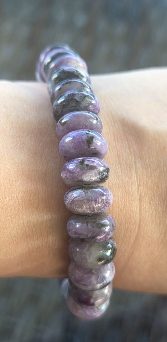 Mineralien & Heilsteine: 💜✨ Charoit Pi Scheiben Armband B ✨💜 – Neu und originalverpackt aus Matzingen von Shay_Crystalz 1