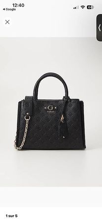 Sac Guess Gerty Girlfriend Satchel noir  comme neuf