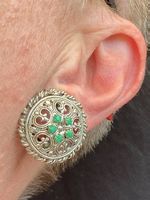 Magnifique paire de boucles d'oreilles clip, vintage