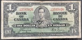 Seltene 1 Dollar Note von 1937 - Bank of Canada Note