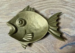 Vintage JRG Sissach Fisch Schale / Messing Aschenbecher