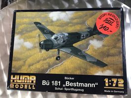 Bücker Bü 181 "Bestmann" HUMA Modell 1:72 - Vintage!