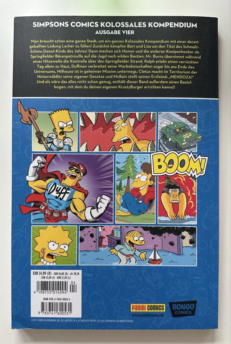 Libri: Simpsons kolossales Kompendium Ausgabe Vier 4 – Nuovo (secondo la descrizione) da Schaffhausen venduto da Guckyy 1