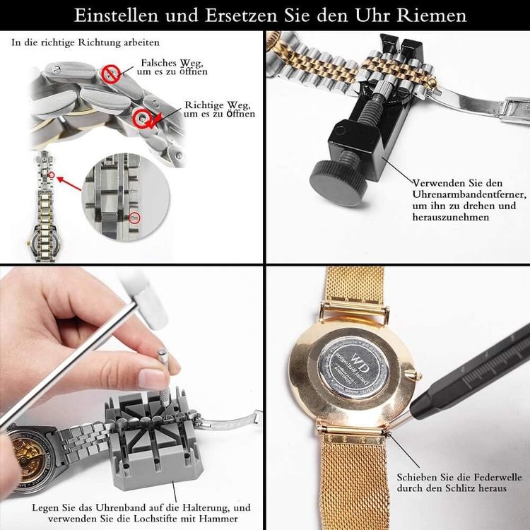 Uhren Uhrmacherwerkzeugset Uhren Reparatur Set Uhrmacherwerkzeug