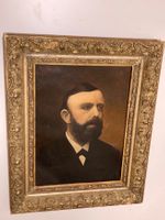 Portrait eines Mannes 1893 Gemälde signiert und datiert