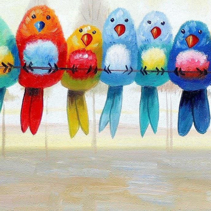 Riproduzioni & Creazioni: Modern Art - Lucky Birds – Nuovo (secondo la descrizione) da Larnaca venduto da KunstDepot24 5
