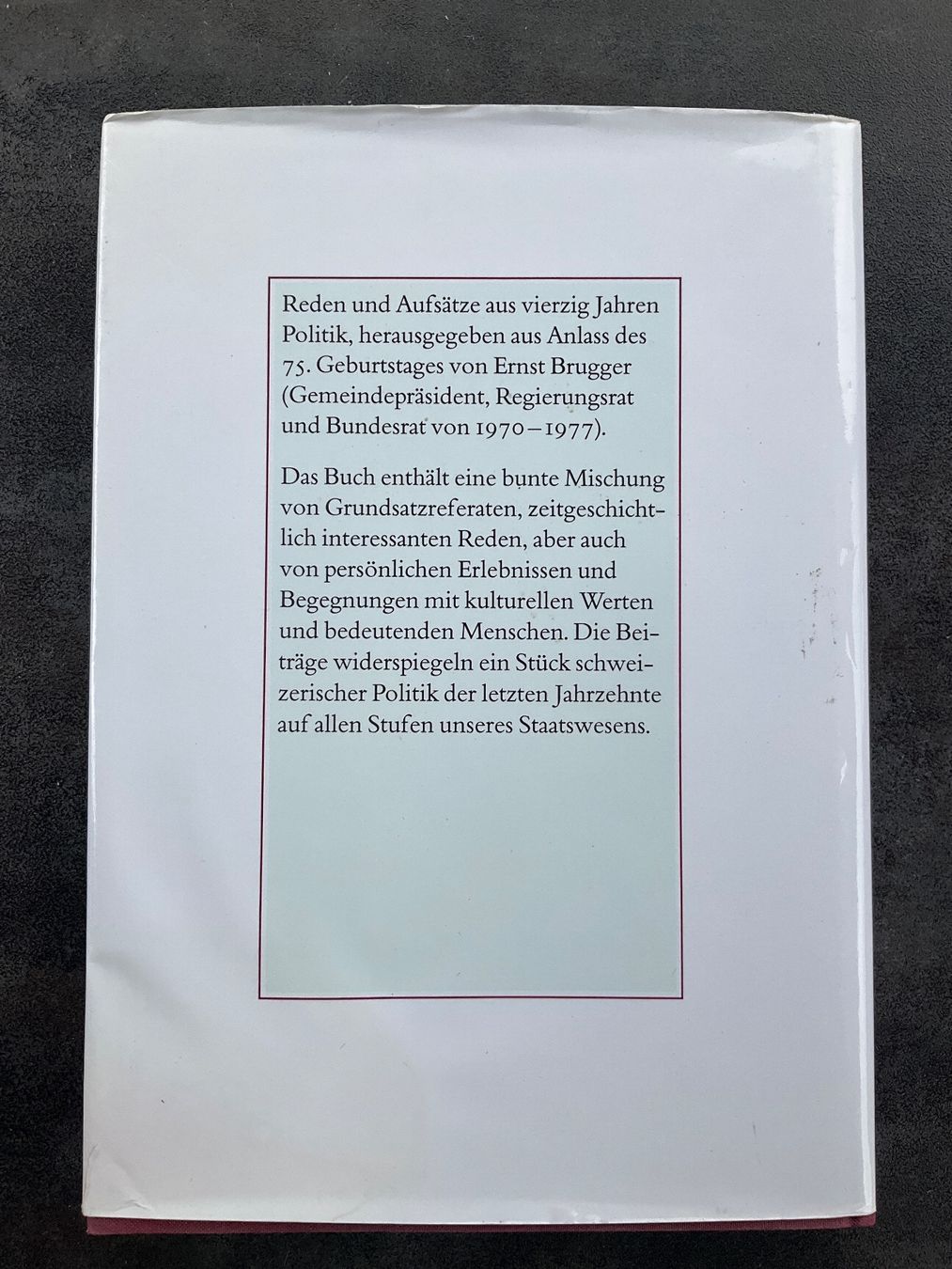 Livres: Ernst Brugger "Gelebte Schweiz" – D'occasion à Avenches par Lactobacille 2
