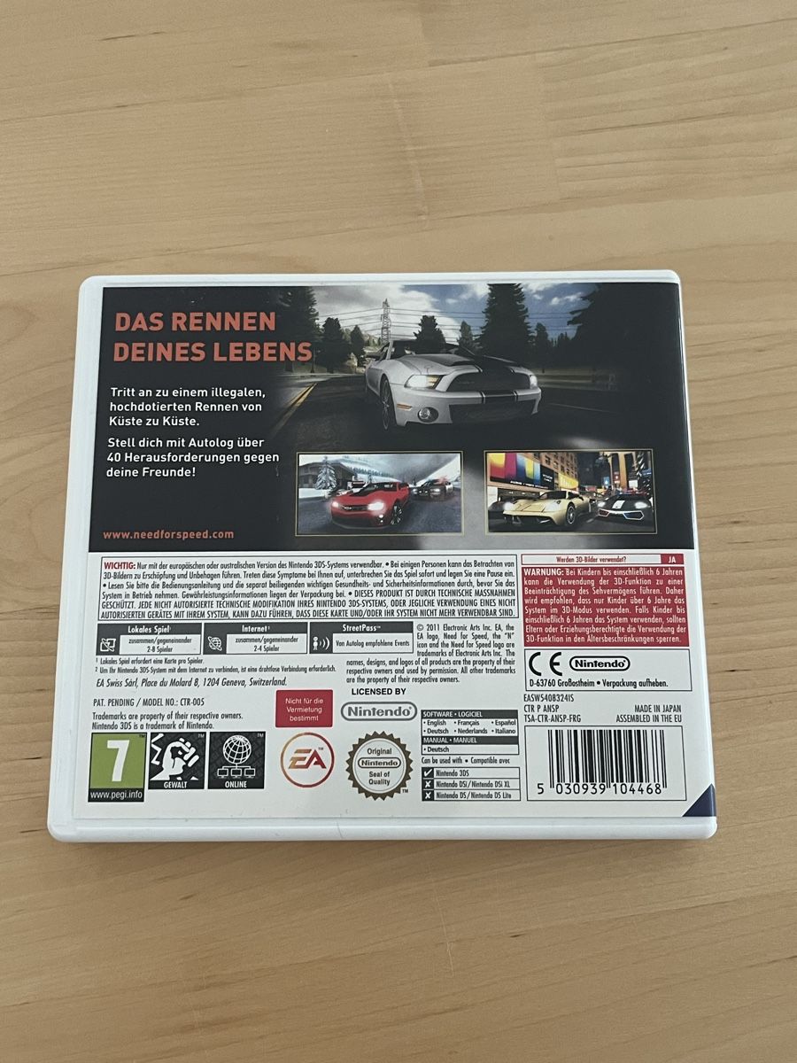 Nintendo Giochi: Need for Speed: The Run - Nintendo 3DS – Usato da Dielsdorf venduto da RetroMeister 1