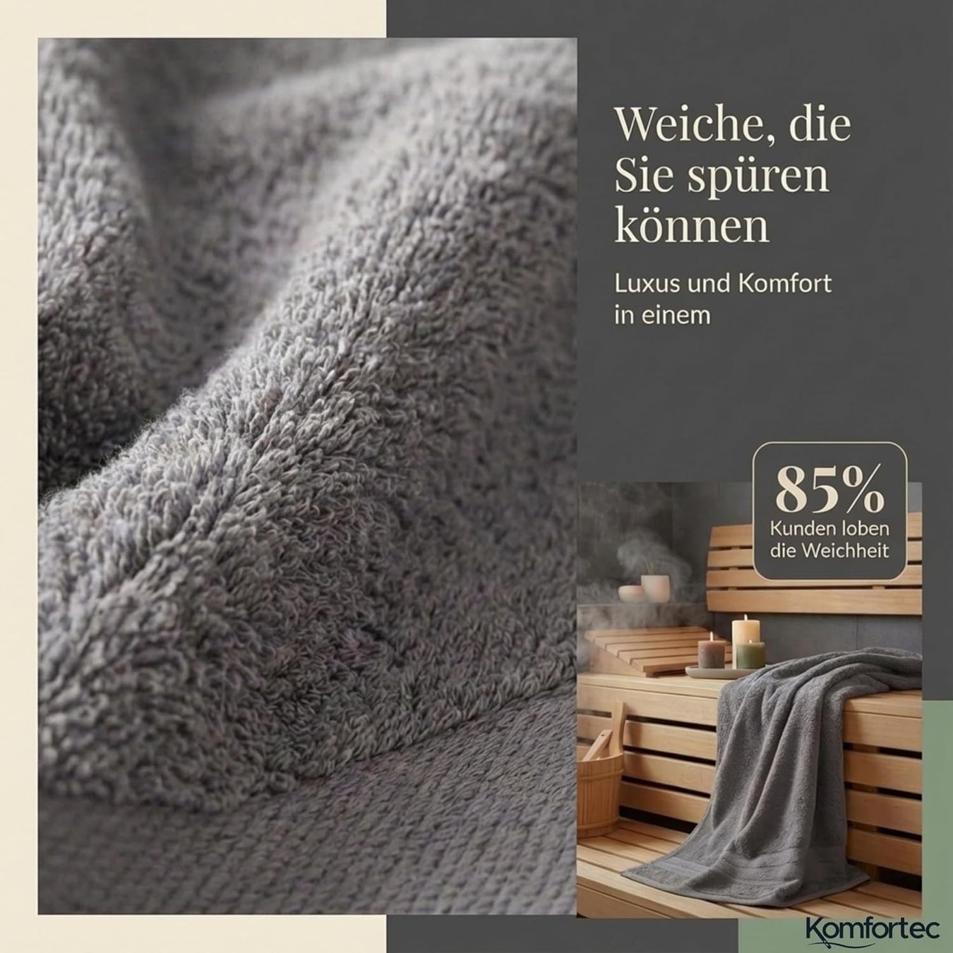 Badetücher: Handtücher Set 8-teilig 100% Baumwolle Anthrazit Türkis – Neu und originalverpackt aus Schaffhausen von her_zt65 1