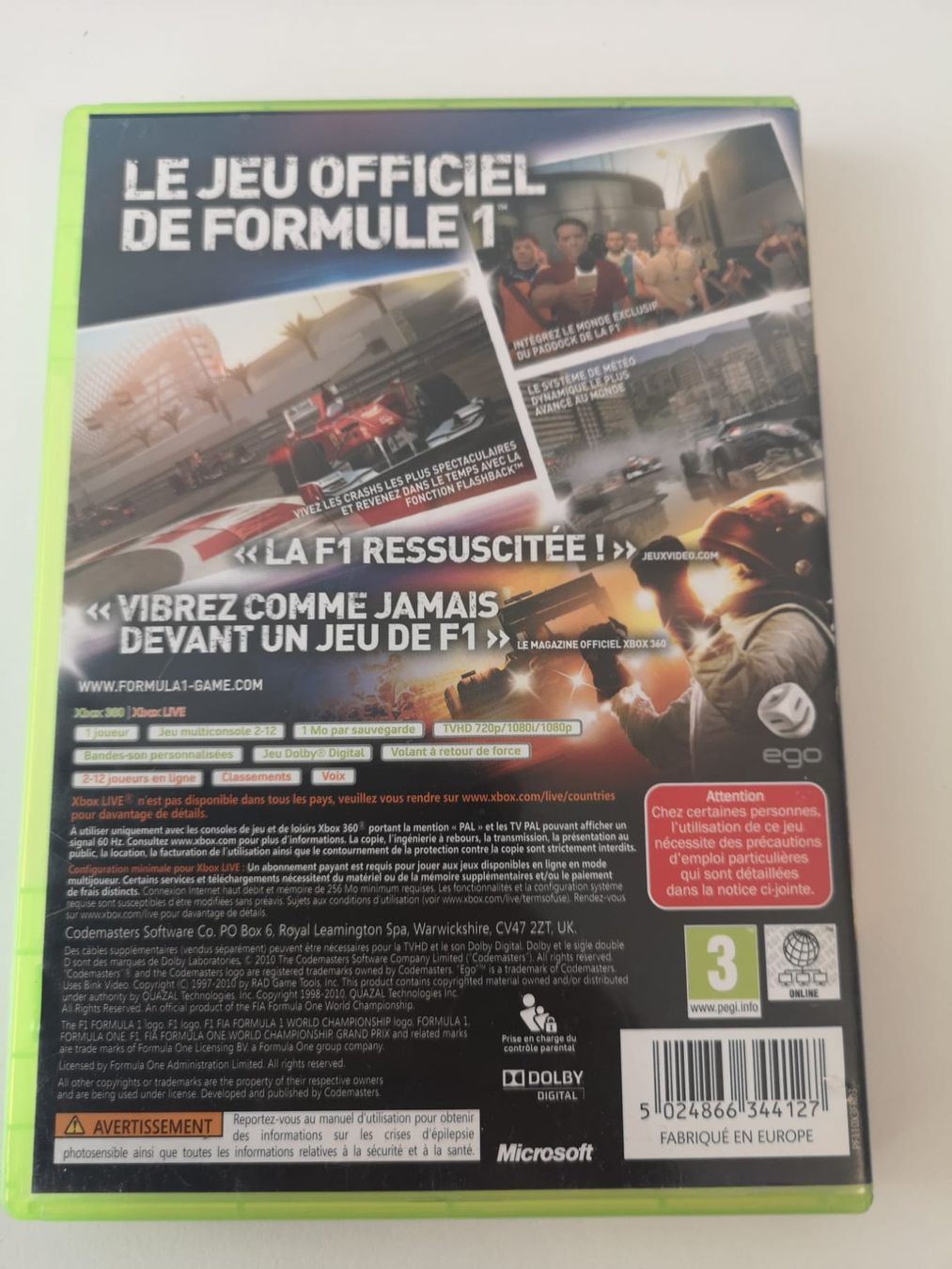 Giochi: Formula 1 2010 (XBOX 360) – Usato da Herisau venduto da Seyashop_2 2