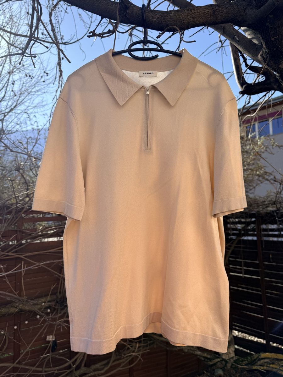 Sandro Magliette Polo: Polo Sandro Homme, beige clair, taille L – Usato da Vétroz venduto da est_xyr5