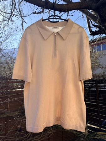 Polo Sandro Homme, beige clair, taille L