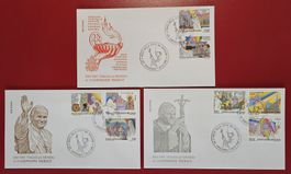 VATIKAN PAPSTREISEN SCHWEIZ EINSIEDELN BRUDER KLAUS 1986 FDC