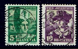 Pro Juventute J69+J70 Vollstempel Uster+Lyss