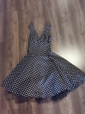 Phaze Kleid Petticoat Polka Dots *NEU* big schwarz weiss