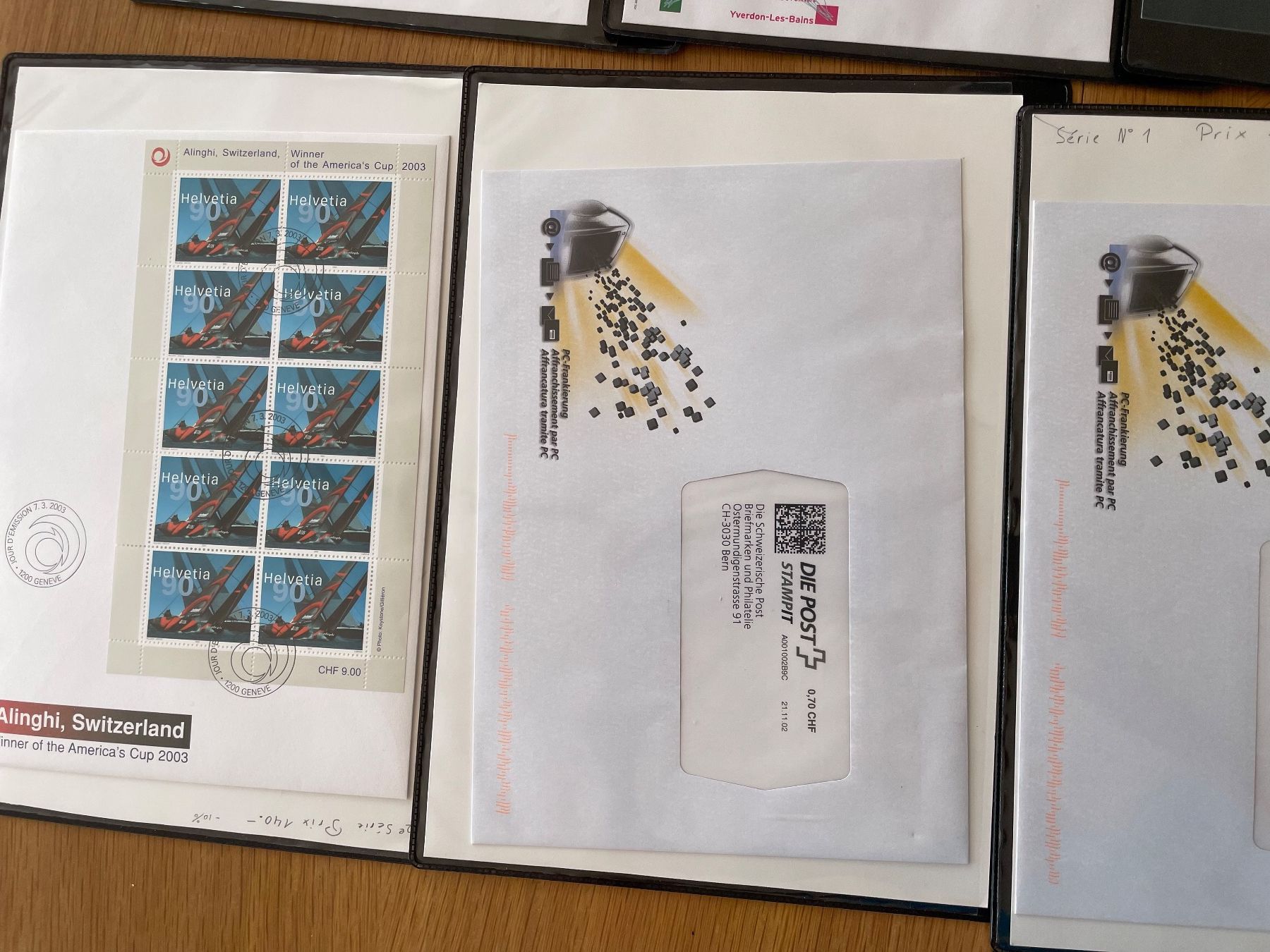 Alle Briefmarken: Cl. Expo 02, aviation, Alinghi – Gebraucht aus Sonceboz-Sombeval von Comment2 3