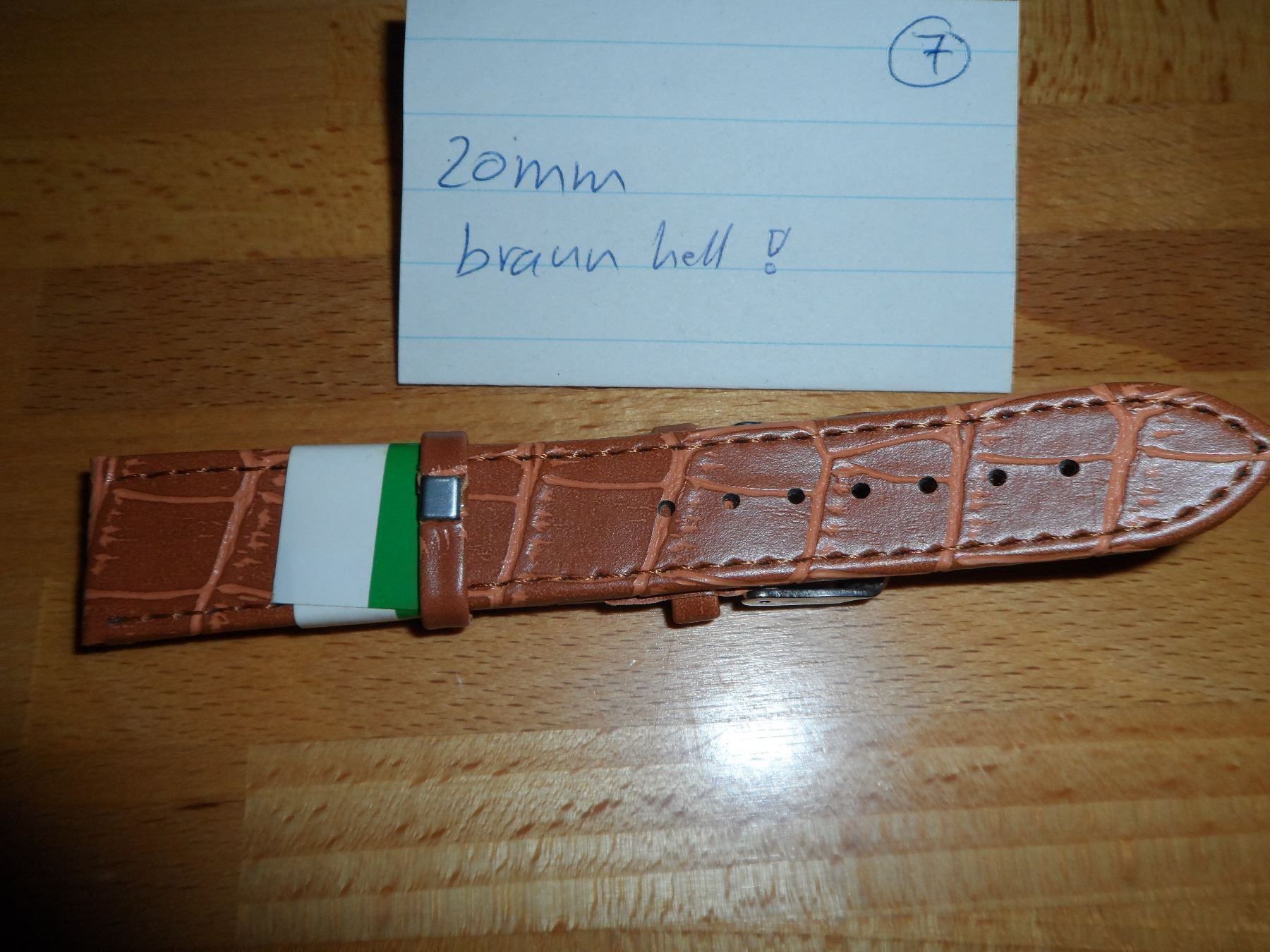 Bracciali & Braccialetti: Uhrenarmband, 20mm , hellbrauen,Leder – Nuovo e nell'imballaggio originale da Riehen venduto da tamola67 2