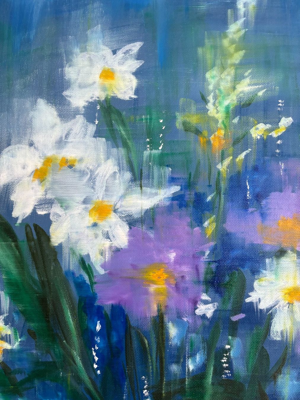 Dipinti: Trübe Augen - Abstrakt Blumen, Gemälde – Nuovo (secondo la descrizione) da Cham venduto da Felha 2