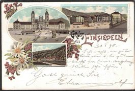 -Litho Gruss aus Einsiedeln , 1898