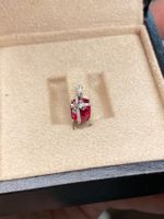 Spinel Anhänger 18k Gold Diamanten