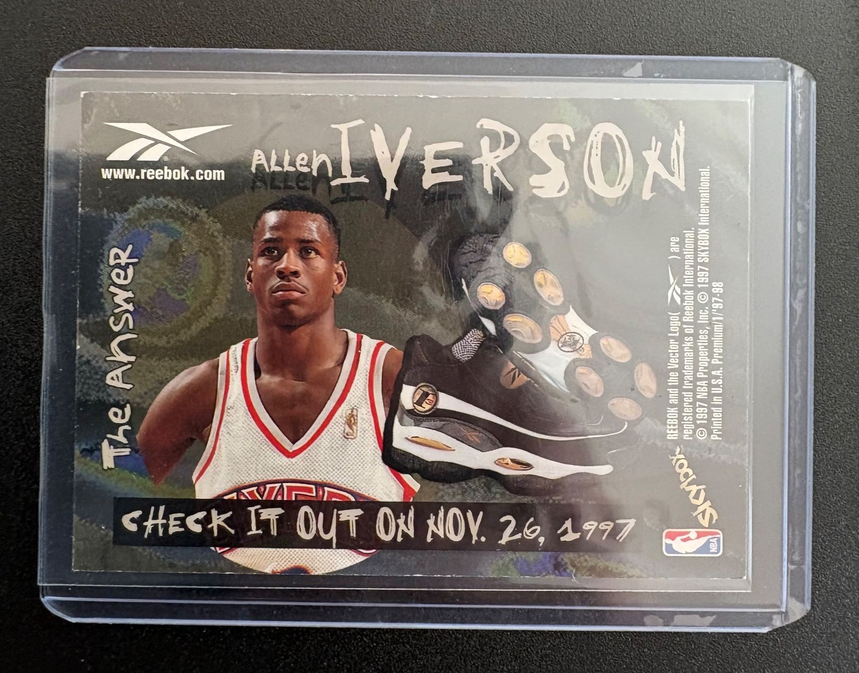 Nba Carte collezionabili: NBA Allen Iverson Skybox Reebok Silver Card – Nuovo (secondo la descrizione) da Muttenz venduto da joba23 1