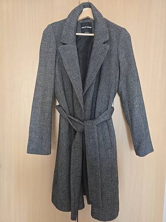 Manteau Tally Weijl gris chiné avec ceinture