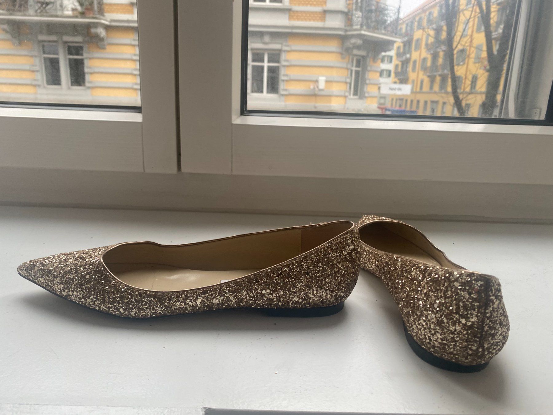 Jimmy Choo Scarpe da donna: Jimmy Choo Romy glitter flats size 38 – Usato da Zürich venduto da ali_2qlh 1