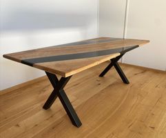 Epoxy River Table **Tiefschwarz**
