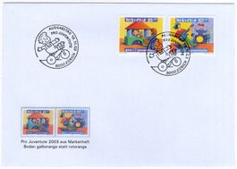 2003 Pro Juventute - Marken aus MH auf seltenem FDC