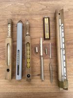 Klassisches Konvolut historischer Thermometer (Holz, Réaumur