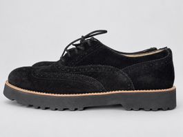 Chaussures Hogan en daim noir, style richelieu/oxford t.39