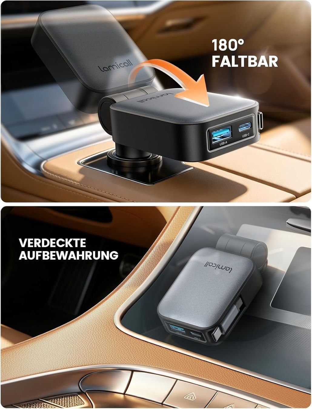 Caricabatterie: Lamicall USB C Auto Ladegerät 63W 3in1 KFZ – Nuovo e nell'imballaggio originale da Suhr venduto da SchnapperCH 6