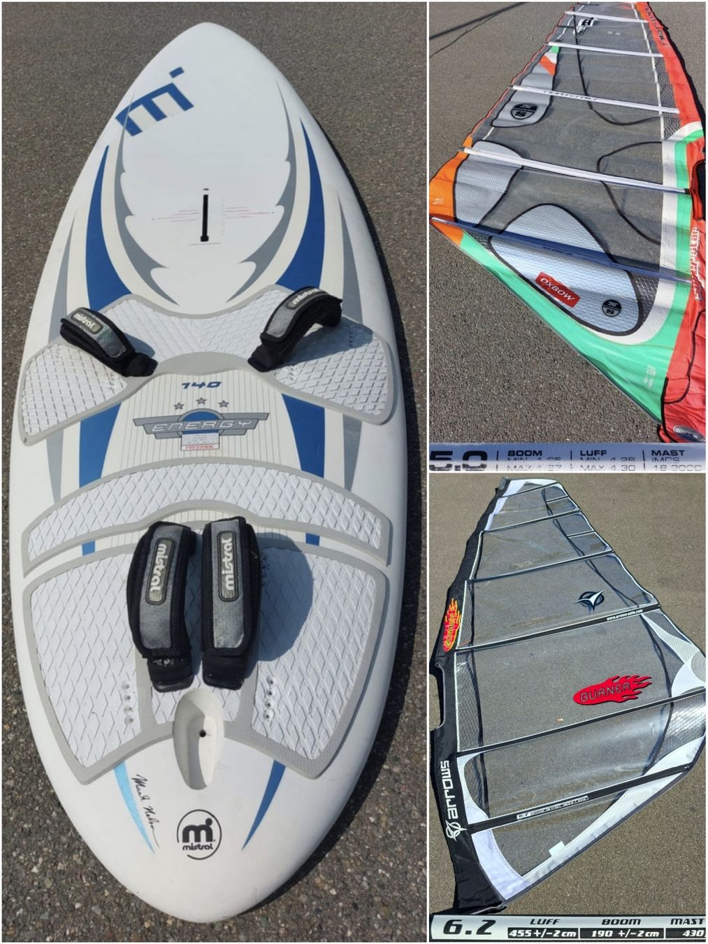 Mistral Surfboards & Schwimmbrette: Mistral Windsurfboard 140 Freeride komplett  – Gebraucht aus Fällanden von Nmustang